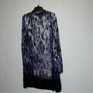 Nic+Zoe Open Front Knee Length Cardigan Size L